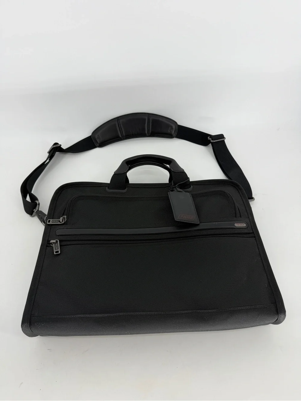 Tumi Alpha Ballistic Nylon Slim Laptop Portfolio Briefcase - Black